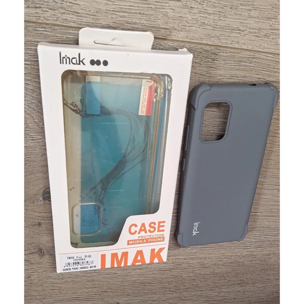 2 Cases IMAK Airbag Anti-Drop TPU Matte Sandy Feel Soft Asus Zenfone 8 ZS590KS